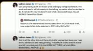 LeBron James deleted tweets.